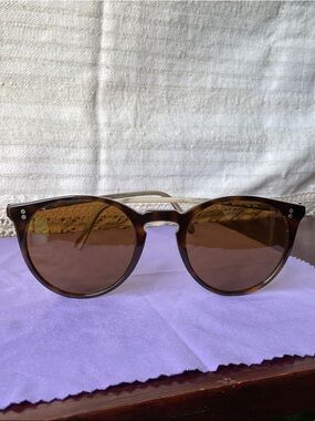 OLIVER PEOPLES O’malley Sun Tortoiseshell Frame Sunglasses with Brown Lenses